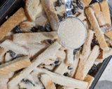 A picture of step 2 of Leftover Bread crust pudding - bread and butter.