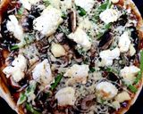 A picture of step 3 of My BBQ Mushroom 2 Cheese Thin Crust Pizza. 😊.