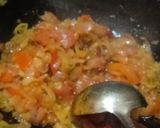 A picture of step 2 of Green chana masala.