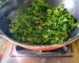 A picture of step 5 of Chaulai Saag with Bodi.