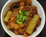 A picture of step 7 of Delicious Drumstick Mango Curry Recipe.