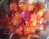 A picture of step 1 of Shahi paneer.