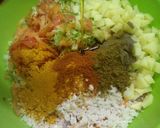 A picture of step 2 of Steamed Rice with Vegetables.