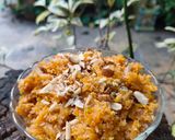A picture of step 3 of Gajar Halwa.