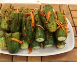 Hình bước làm 1 của món Kim chi dưa leo đúng chuẩn Hàn Quốc