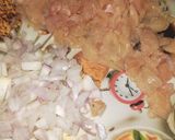 A picture of step 1 of Green vegetable spegati.
