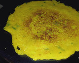 A picture of step 2 of Cucumber chilla.