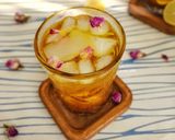 عکس مرحله 2 از دستور شربت خاک شیر زعفرانی با عرق کاسنی🌸