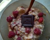 Málnás banános zabkása (vegán) recept fázis 3 fotója