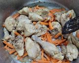 A picture of step 5 of Chicken Afghani pulao 😋.