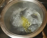 A picture of step 1 of Black and "white" spaghetti.