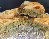 Foto del paso 6 de la receta: Tarta de puerro con masa de harina de arroz y fécula de maíz