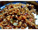 A picture of step 9 of Soya vegetable semi fried rice.