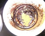 A picture of step 3 of Eggless choco molten lava cake.
