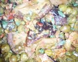 Foto del paso 7 de la receta: Guisantes con Shiitake, Gambones y Bacon en Reducción de Soja, Naranja, Miel y Albahaca