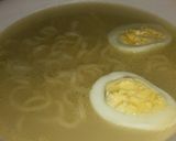 A picture of step 6 of Chicken noodle soup with egg.