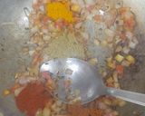 A picture of step 3 of Chappan kaddu(summer squash) sabji.