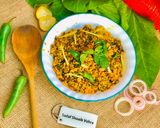 A picture of step 8 of Fry Daal palak.