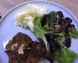 A picture of step 7 of Colombia: Breaded pork cutlet.