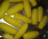 A picture of step 5 of Chawal ke chamcham/rice sweets.