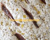 Une image de l'étape 2 de Focaccia aux anchois.