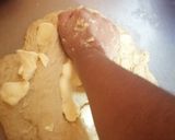 A picture of step 5 of Cinnamon Rolls 🤩.