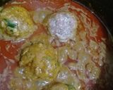 A picture of step 8 of Shab Daig with Tandoori Roti (meetball with turnip & carrot in curry).
