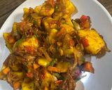 A picture of step 2 of Stir fried cooked potatoes 🥔 🍽.
