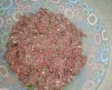 A picture of step 1 of Kachy keemay ki tikkiyan.