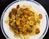 A picture of step 6 of Sausage Fettuccine Pasta.
