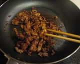 A picture of step 4 of Pan-Fried Bitter Melon and Pork with Miso.