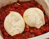 A picture of step 2 of Baked Burrata with Roasted Tomatoes,Olive Oil and White Wine Vinegar.