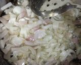 A picture of step 2 of Indian style onion tomato pasta.