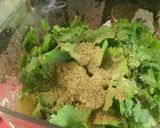 A picture of step 3 of Green chicken enchilada casserole.