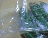 A picture of step 1 of Easy & Instant Cucumber Pickles.