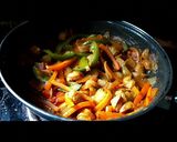 A picture of step 5 of Soya chunks vegetable roll.