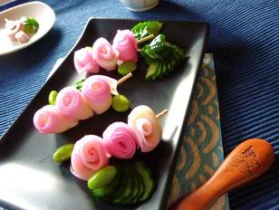 Skewered Kamaboko Roses Recipe by cookpad.japan - Cookpad