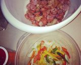 A picture of step 1 of Chicken And Sausage Fettuccine.