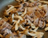 A picture of step 2 of Miso Flavoured Spring Cabbage and Mushrooms.
