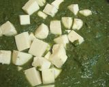 A picture of step 13 of 'Saag Paneer' Indian Spinach Curry.