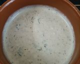 A picture of step 4 of Homemade Ranch dressing with salad and rusk toast.