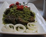 A picture of step 8 of Green rice (Zamarod pilaf).