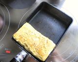 A picture of step 2 of Doll's Festival Seafood Futomaki Sushi Rolls with Nanohana.