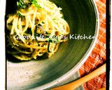 A picture of step 3 of Tarako Spaghetti.