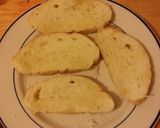 A picture of step 5 of Taisen's cheese bruschetta.