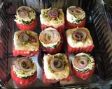 Watermelon feta cheese and soft cheese canapés recipe step 2 photo