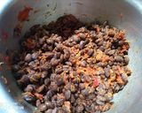 A picture of step 2 of Njahi stew.
