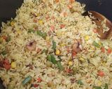 A picture of step 11 of Nigerian fried rice.