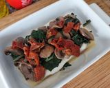 Foto del paso 6 de la receta: Lasaña de champiñones, acelgas y tomate seco en aceite con bechamel de gorgonzola