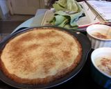 A picture of step 3 of Amish bakery custard pie.